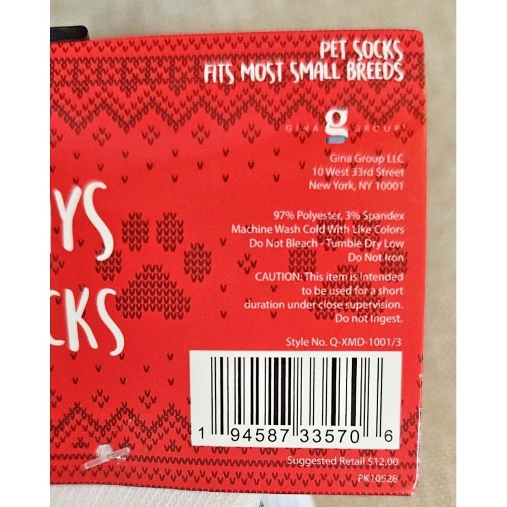 Happy Howlidays Pet & Owner Matching Socks Set Small Breed Christmas Dog Gift